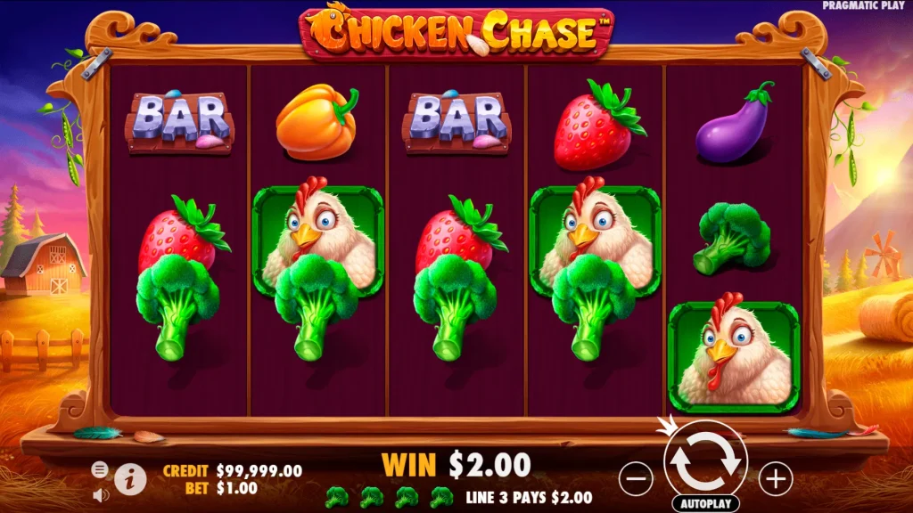 Chicken Chase 20 Profit Slot Online di Peternakan